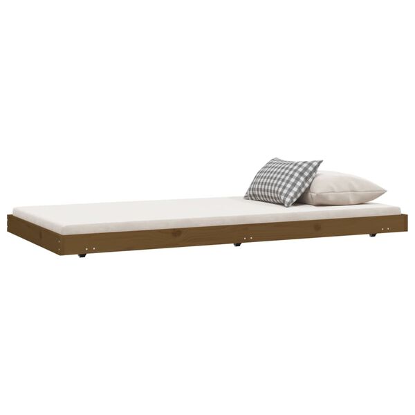 vidaXL Bedframe 90x190 cm massief grenenhout honingbruin