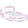 vidaXL Bedframe Donkergrijs 90 x 200 cm Massief grenenhout