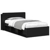 vidaXL Bedframe met opslag Zwart 75 x 190 cm Bewerkt hout