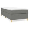 vidaXL Boxspring bed 90x200 cm stof donkergrijs