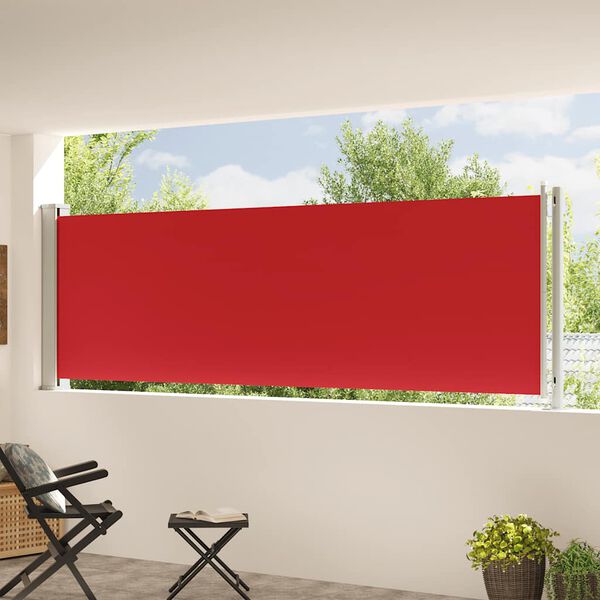 vidaXL Tuinscherm uittrekbaar 117x600 cm rood