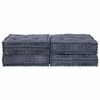 vidaXL Modulair bank 2 pcs Indigo Print 140 x 70 x 36 cm Stof