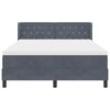 vidaXL Boxspringbed met matras Donkergrijs 190 x 140 cm Polyester