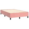 vidaXL Boxspring met matras fluweel roze 120x200 cm