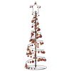 vidaXL LED-kerstboom met kerstballen 100 LED's warm wit 150 cm