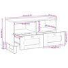 vidaXL TV-kast met lade Bruin 70 x 33 x 46 cm Massief Mango Hout