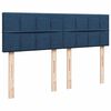 vidaXL Boxspring met matras stof blauw 140x190 cm