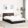 vidaXL Bedframe zonder matras "Hanko" 120x200 cm stof donkerbruin