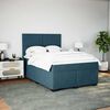 vidaXL Boxspring met matras fluweel blauw 140x190 cm