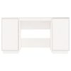 vidaXL Bureau 140x50x75 cm massief grenenhout wit