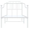 vidaXL Bedframe met hoofd- en voeteneinde&nbsp;metaal wit 80x200 cm