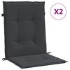 vidaXL Tuinstoelkussens lage rug 2 st 100x50x3 cm oxford stof zwart