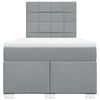 vidaXL Boxspring met matras stof lichtgrijs 120x190 cm