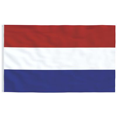 vidaXL Vlag met vlaggenmast Nederland 6,23 m aluminium