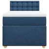 vidaXL Boxspring met matras stof blauw 90x190 cm