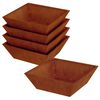 vidaXL Tuin Bloempot 5 pcs Roestig 50 x 50 x 15 cm Cortenstaal