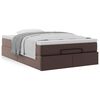 vidaXL Ottoman bed met matras 120x200cm kunstleer bruin