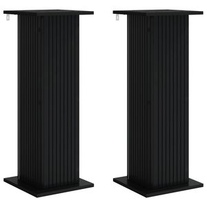 vidaXL Plantenstandaard 2 st Zwart 30,5 x 30 x 80,5 cm Bewerkt hout