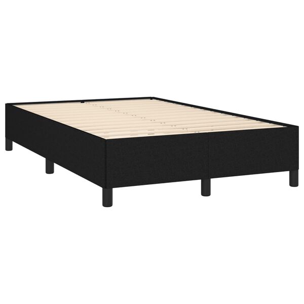 vidaXL Boxspring met matras stof zwart 120x190 cm