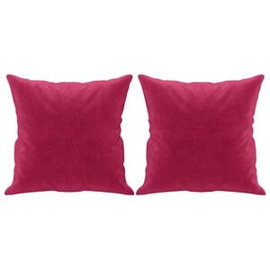 vidaXL Sierkussens 2 st 40x40 cm fluweel wijnrood