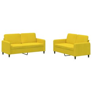 vidaXL 2-delige Loungeset fluweel geel