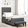 vidaXL Boxspringbed met kussen Donkergrijs 80 x 200 cm Stof