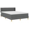 vidaXL Boxspringbed met matras Donkergrijs 200 x 160 cm Polyester