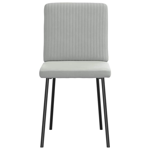 vidaXL Eetkamerstoelen 4 st fluweel lichtgrijs