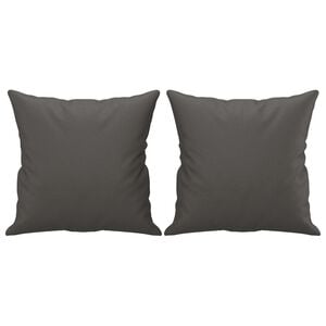 vidaXL Sierkussens 2 st 40x40 cm kunstleer grijs