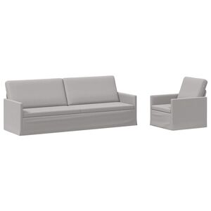 vidaXL Bankstel 2 pcs Wolkengrijs Stof