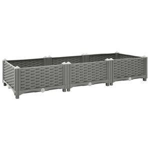 vidaXL Plantenbak verhoogd 120x40x23 cm polypropeen