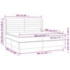 vidaXL Boxspring met matras stof lichtgrijs 200x200 cm