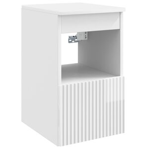 vidaXL Badkamerkast Hoogglans Wit 30 x 35 x 50 cm Bewerkt hout