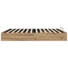 vidaXL Ottoman Bedframe Ambachtelijk eiken 203 x 160 x 25 cm