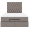 vidaXL Ottoman bed met matras en LED's 120x200cm stof taupe