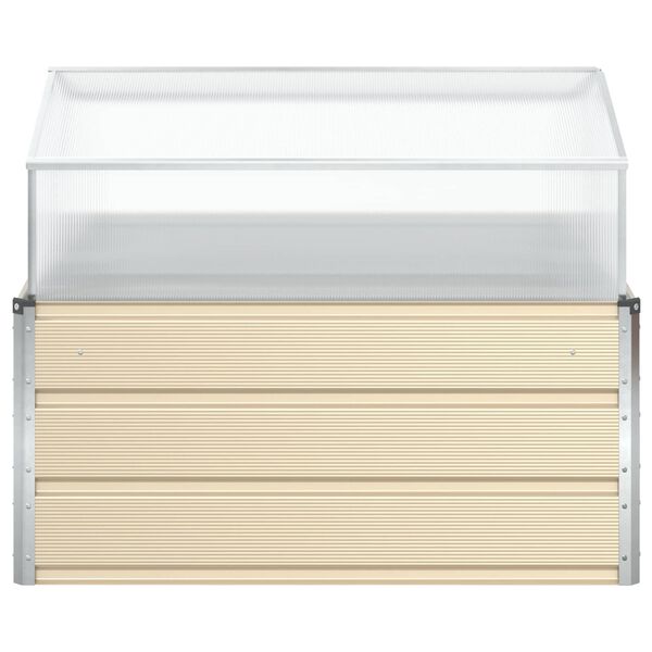 vidaXL Plantenbak Ivoor 100 x 100 x 77 cm Gegalvaniseerd staal