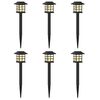 vidaXL Buitenzonne-lampen met grondpin 6 st Warmwit 38,5 cm PP