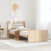 vidaXL Bedframe met hoofdbord massief grenenhout 75x190 cm