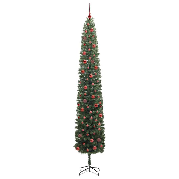 vidaXL Kunstkerstboom Groen 270 cm PVC en Staal en Kunststof