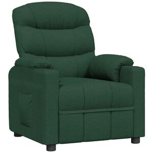 vidaXL Fauteuil verstelbaar stof donkergroen