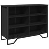 vidaXL Dressoir 101x35,5x74,5 cm bewerkt hout zwart