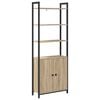 vidaXL Boekenkast 6-laags 60 x 24 x 161 cm Bewerkt hout Sonoma Eiken