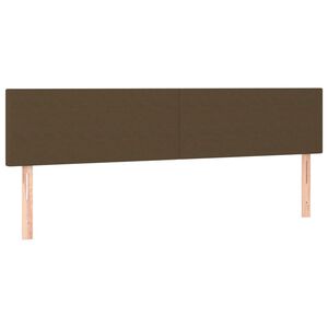vidaXL Hoofdborden 180x5x78/88 cm stof donkerbruin