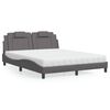 vidaXL Bed "Viana" met matras kunstleer grijs 160x200 cm