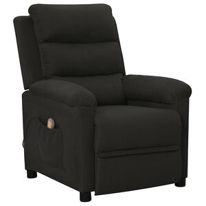 vidaXL Massagestoel stof zwart