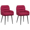 vidaXL Eettafelstoelen 2 st fluweel Wijnrood 59 x 59,5 x 90 cm
