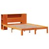 vidaXL Bed met boekenkast zonder matras grenenhout wasbruin 135x190 cm