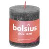 Bolsius Stompkaarsen Shine 4 st rustiek 80x68 mm stormgrijs