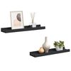 vidaXL Fotoplanken 2 st 40x9x3 cm MDF zwart
