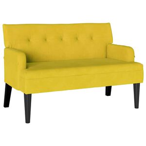 vidaXL Chesterfield Bank Geel 112 x 65,5 x 75 cm Fluweel
